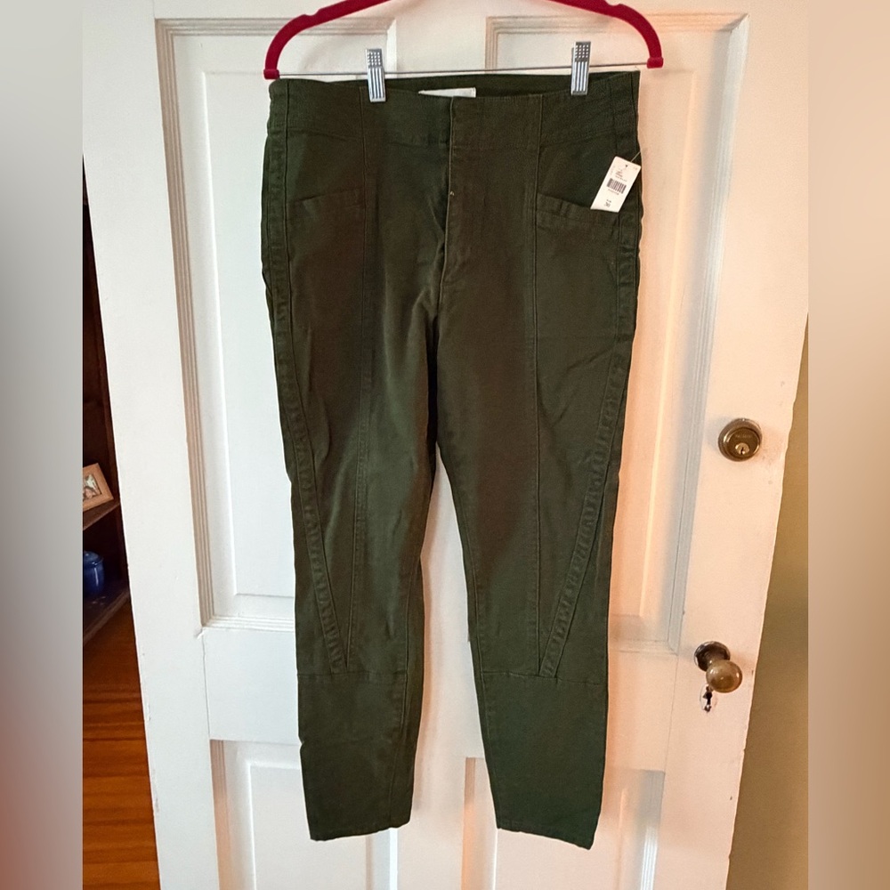 Anthropologie Dark Green Cargo Pants